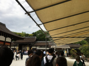 Goshuin line at Shimogamo Shrine