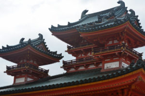 Roofs of some side buildings