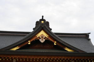 Roof detail of Tejikarao Shrine