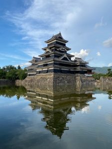 Matsumoto Castle reflected in the moat