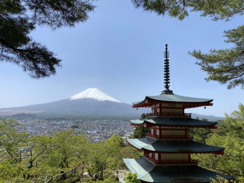 The pagoda and Mt Fuji shot